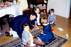 Julmorgon i Avesta hos mormor och morfar, Jens och Erik Thorböll, Kristina, Mats och Anna Myrberg.