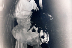 Mia och Eric Myrberg vid giftemålet den 28 oktober 1920.